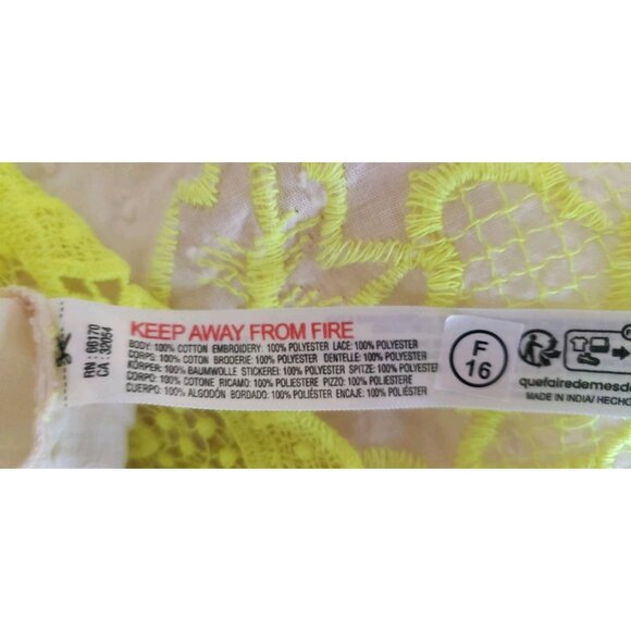 NEW FREE PEOPLE INTIMATELY DAY GLOW SHAPELESS SLIP SMALL IVORY YELLOW COMBO - Picture 10 of 10